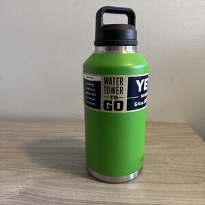 Yeti Rambler 64oz Bottle Chug Camp Green Insulated Bottle Dishwasher Safe -New